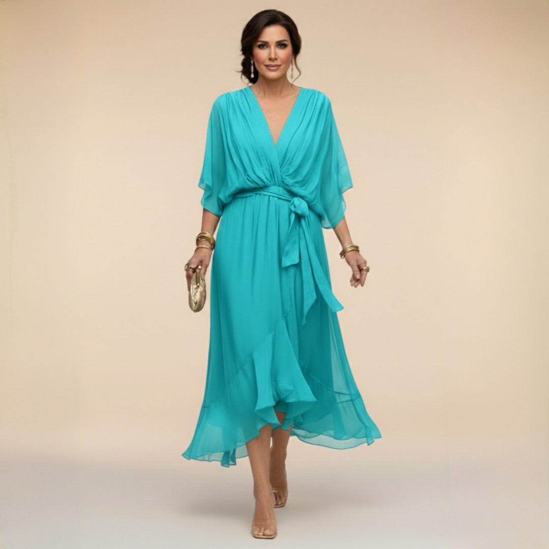 Monika - Elegancka Sukienka z Chiffonu