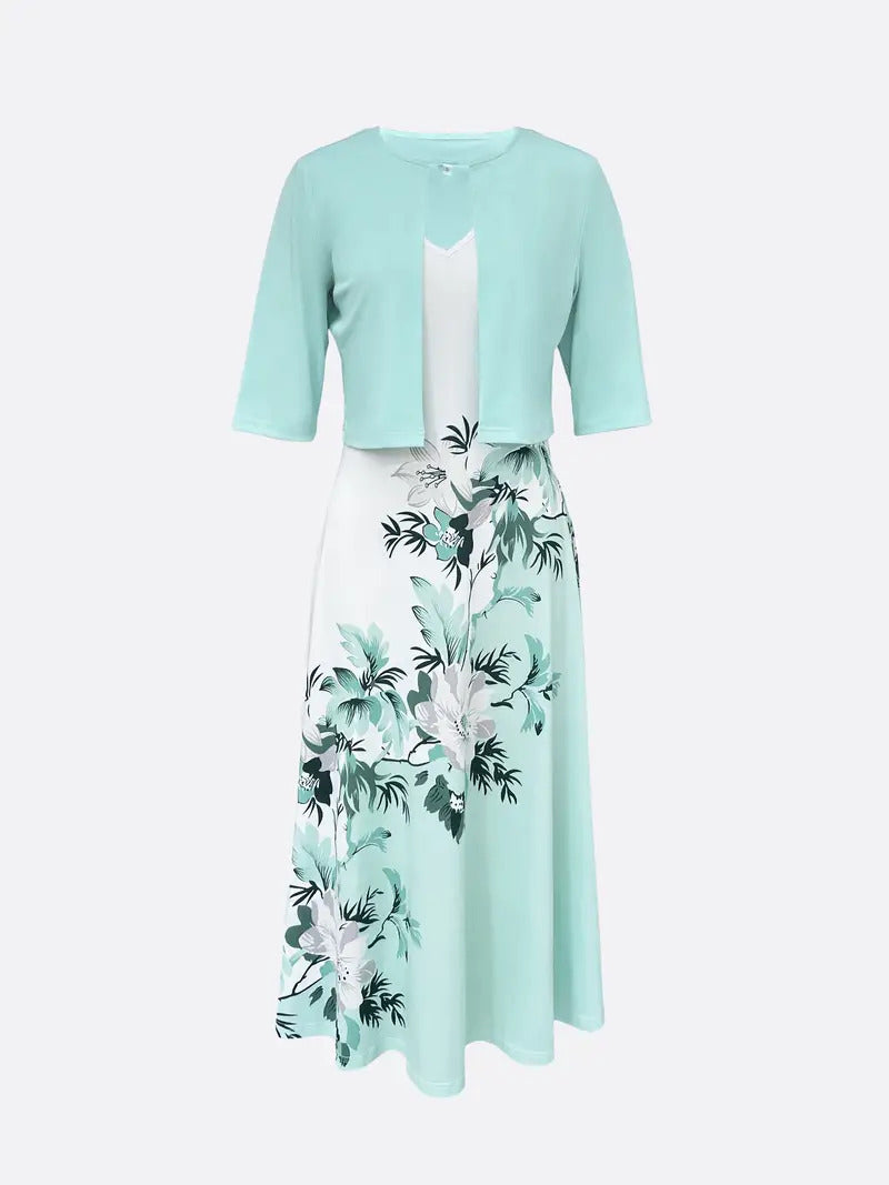 Elaina - Elegancka Sukienka Dwuczęściowa