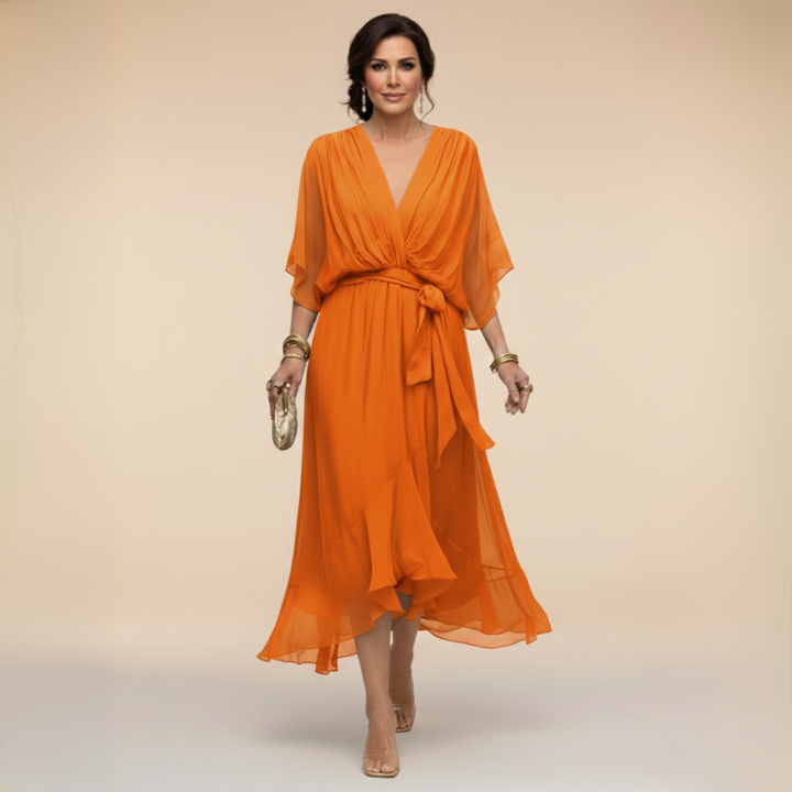 Monika - Elegancka Sukienka z Chiffonu