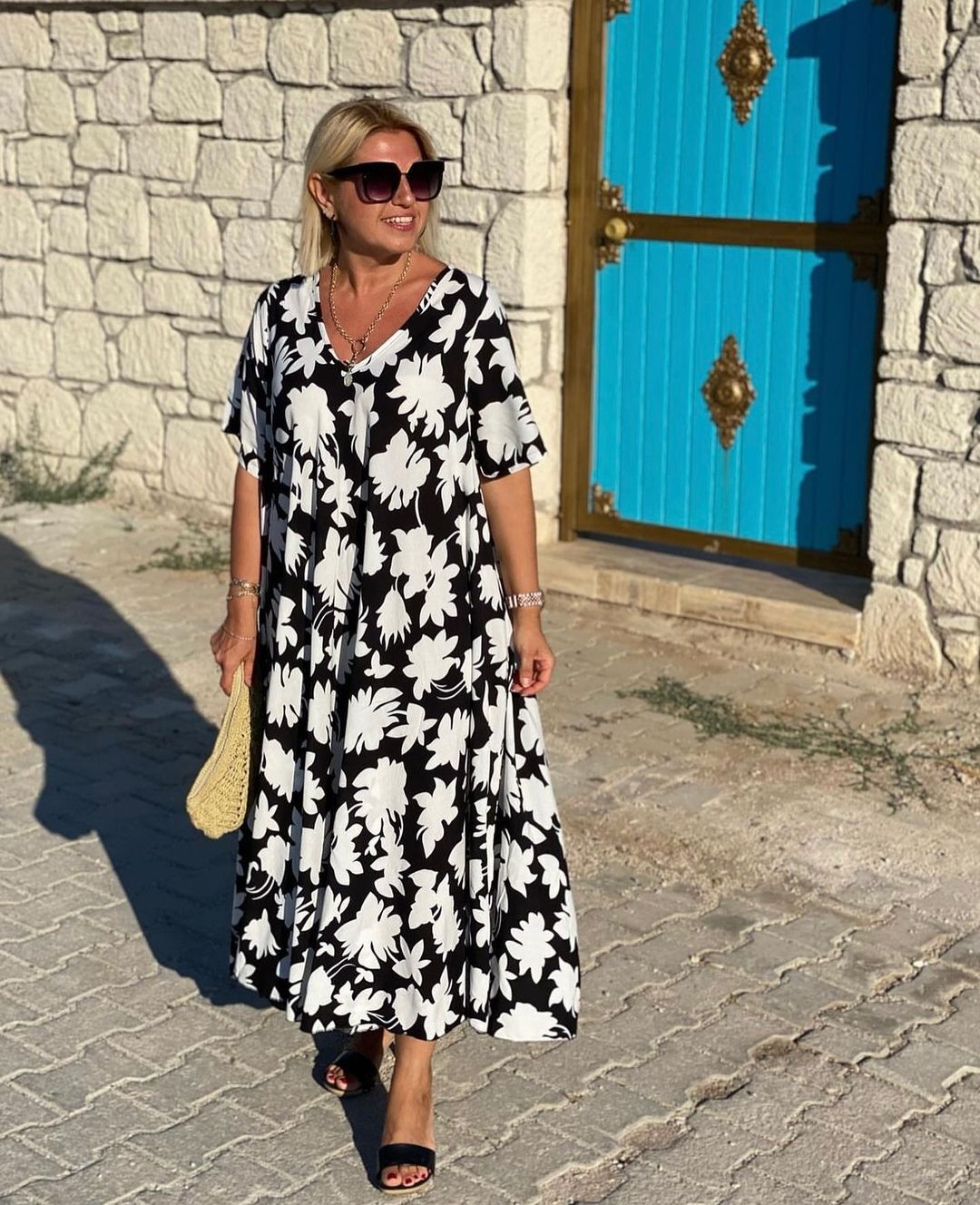 Brenda - Elegancka Luźna Sukienka
