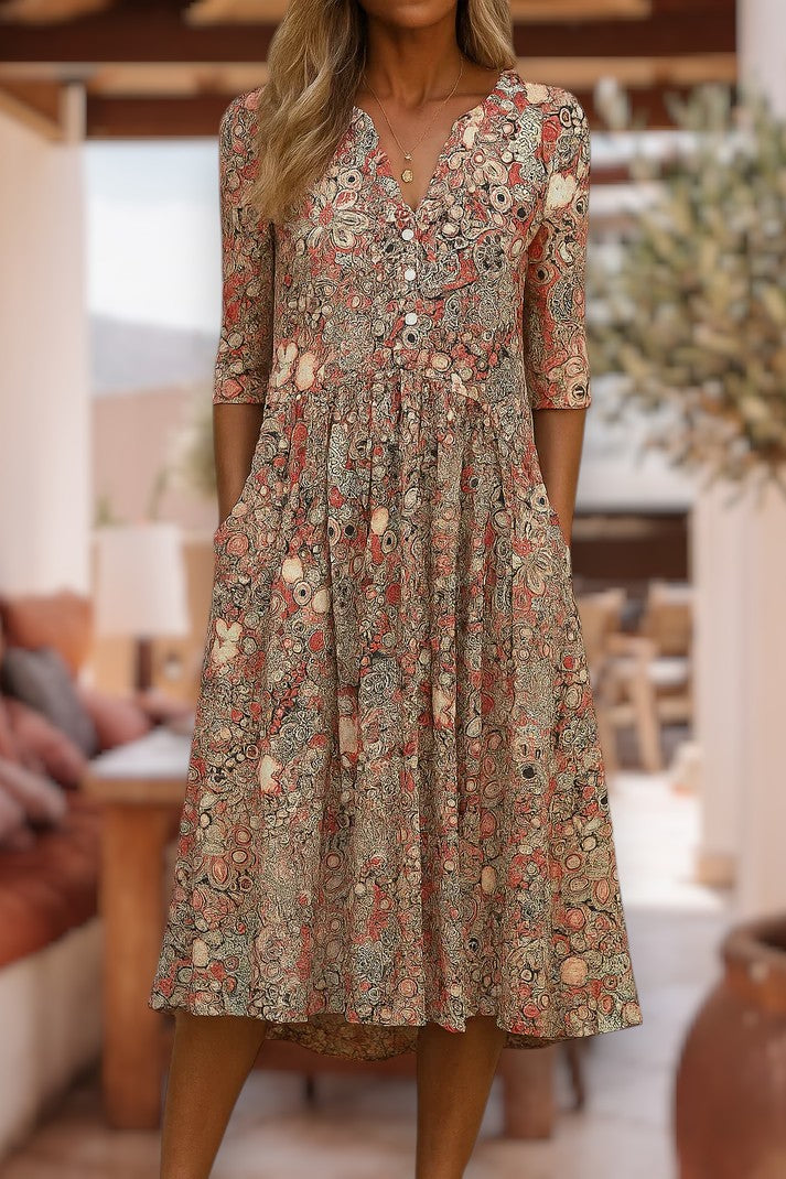 Lucille - Elegancka Luźna Sukienka