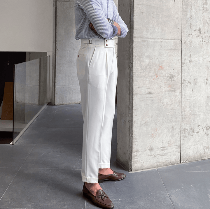 Edward - Eleganckie Spodnie z Wysokim Stanem