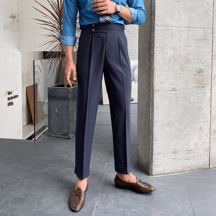 Edward - Eleganckie Spodnie z Wysokim Stanem