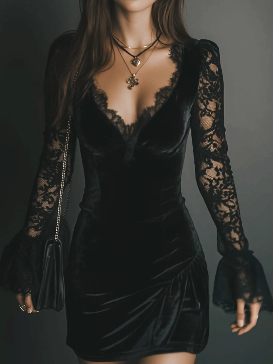 Luna - Elegancka Sukienka Aksamitna