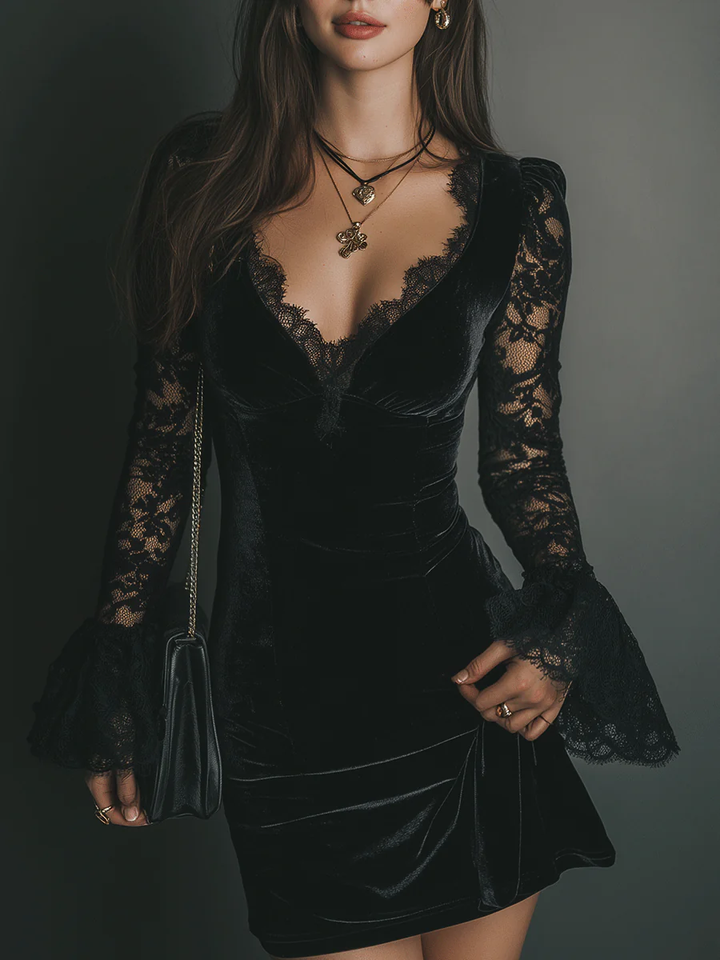 Luna - Elegancka Sukienka Aksamitna