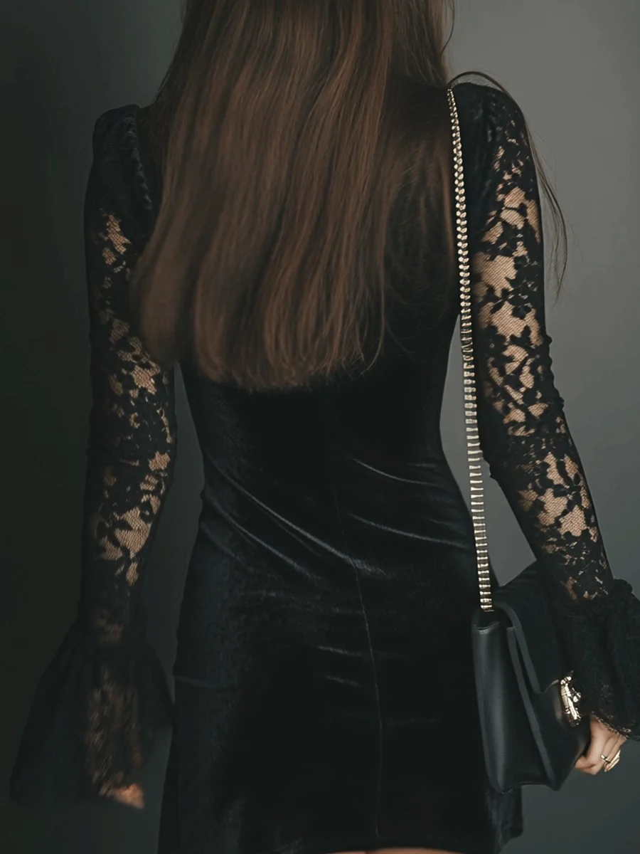 Luna - Elegancka Sukienka Aksamitna