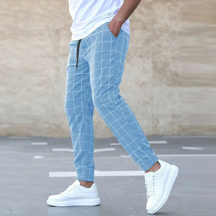 Spodnie dresowe w kratę Crossmark